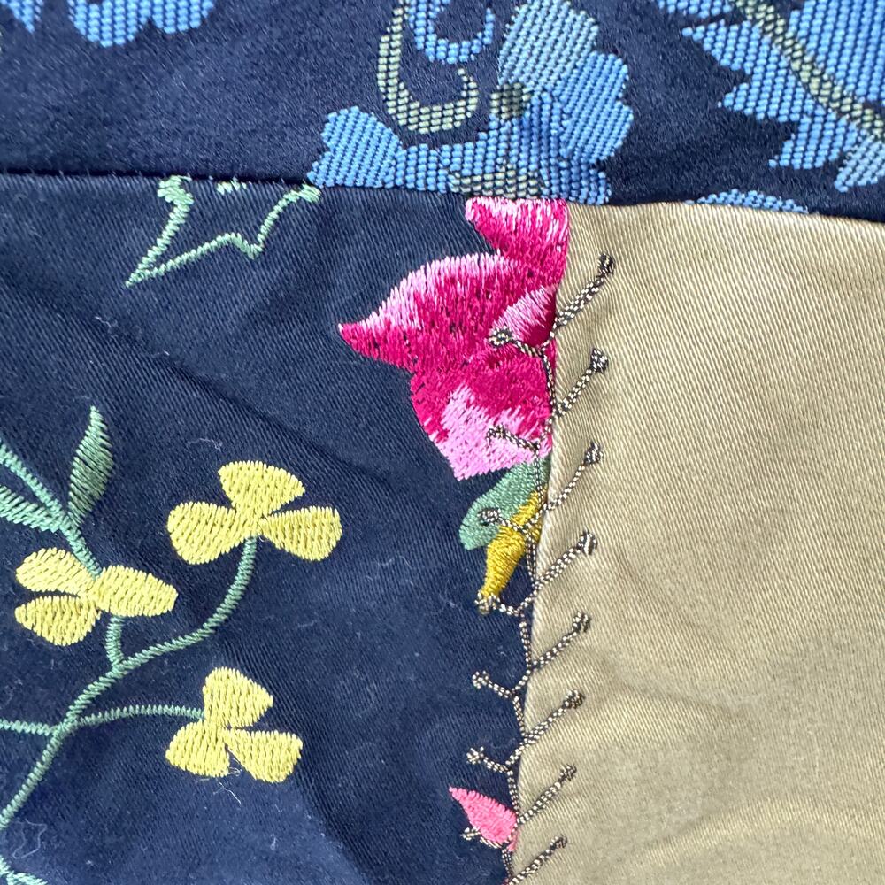 Susan Bristol Women Vintage Jacket Size L Velvet Embroidered Floral Boho Cottage - Picture 6 of 9